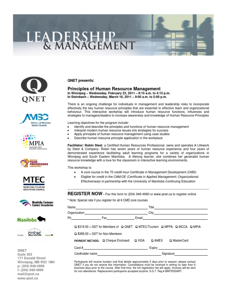 2011 Principles of HR Management | PDF | Human Resource Management ...