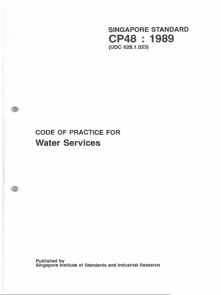 CP 48 - 1989 - Code of Practice For Water Services | PDF