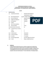 Silabo-procesos Industriales y Tecnologias Limpias -Ciclo 2014-i