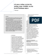 A Rock Mass Rating System For Evaluating Stope Stability