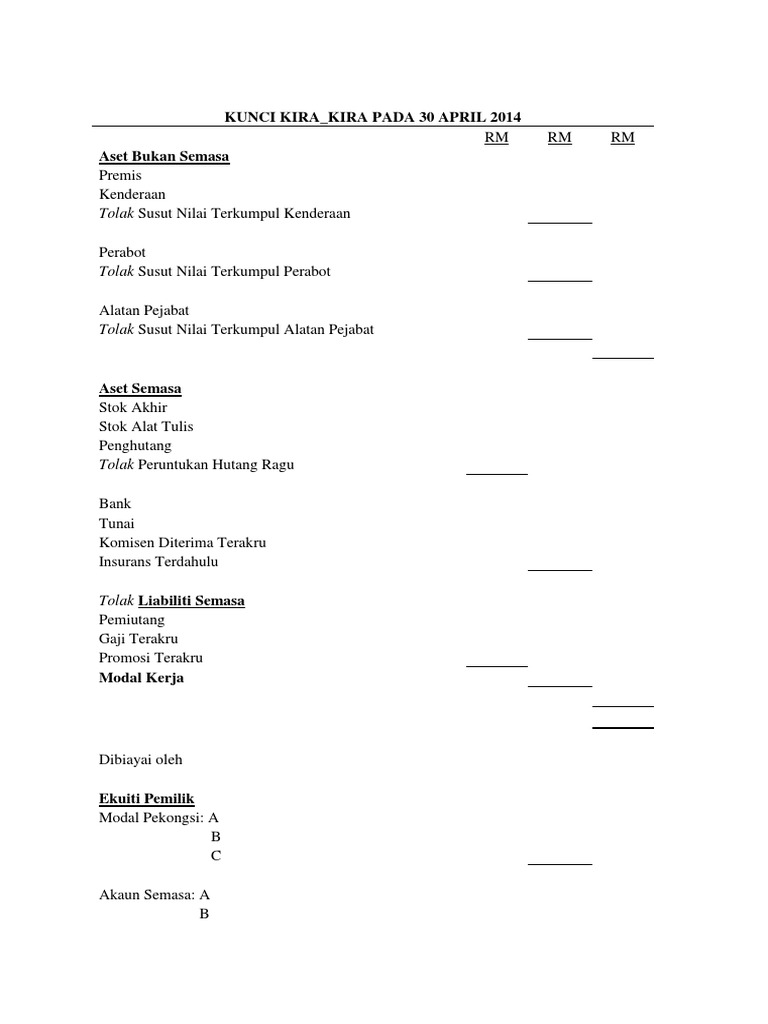 Format Kunci Kira Kira Pdf