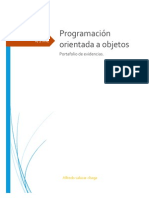 Programación Orientada A Objetos: Portafolio de Evidencias