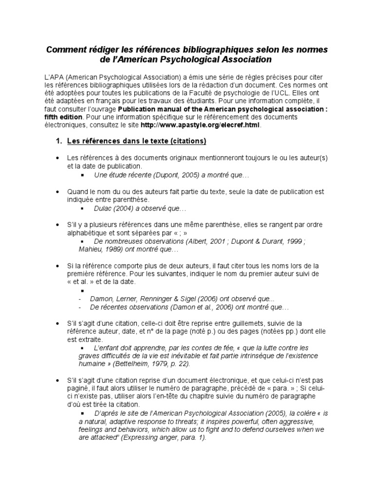 Normes Apa Fopa Chapitre Pdf L Internet Psychologie