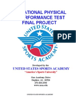 International Physical Performance Test Final Project: United States Sports Academy