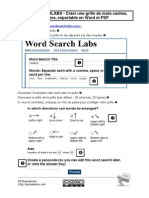 WORDSEARCHLABS - Créer Une Grille de Mots Cachés PDF