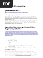 Agricultural Forecasting