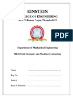 63815150 Fluid Mechanics and Machinery Laboratory Manual
