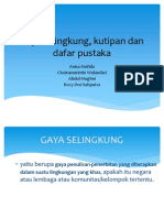 Gaya Selingkung, Kutipan Dan Dafar Pustaka