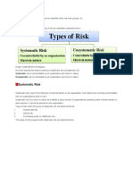 Notes On Risk Classification (Financial Management)