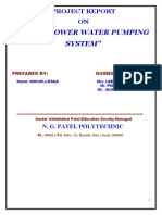 "Solar Power Water Pumping System": Project Report ON