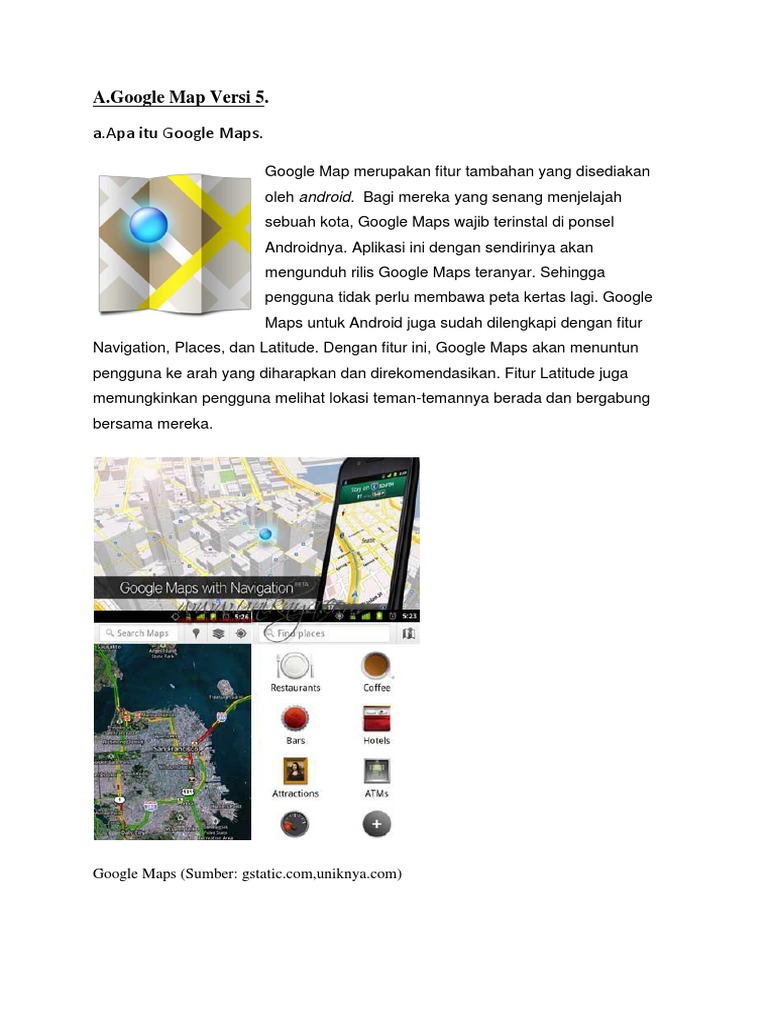 Fitur dan Instalasi Google Maps 5.8 | PDF
