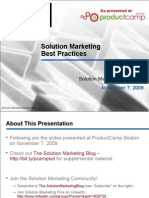 Solution Marketing Best Practices and Case Studies (Software)