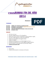 Machu Picchu Agency - Programas Fin de Año 2014 Jpg