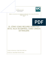 El Cómic Como Recurso Didáctico en El Aula de Español Como Lengua Extranjera