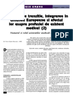 2 - Perioada de Tranzitie, Integrarea in Uniunea Europeana Si Efectul Lor Asupra Profesiei de Asistent Medical