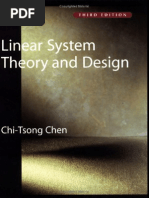 Linear System Theory and Design - Chi-Tsong Chen PDF