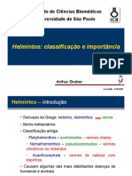 Helmintos Classificacao Importancia 2010