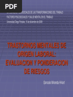 Trastornos Mentales Origen Laboral