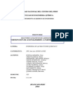 Obtención de acetaldehído a partir de etanol en reactor catalítico