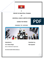 Industrial Training Report at Universal Cables