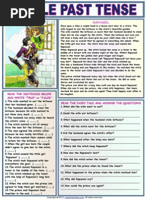 Simple Past Tense Rapunzel 1 Rapunzel