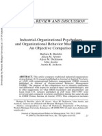 Industrial-Organizational Psychology & Organizational Behavior Management