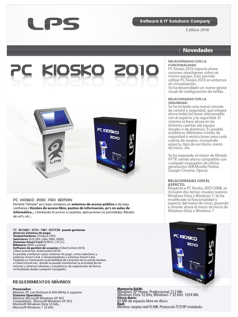 PC Kiosko 2010 Pro Spa | PDF | Windows Vista | Microsoft Windows