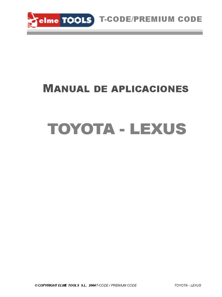 T-Code Toyota-Lexus SP PDF | PDF | Toyota | Lexus
