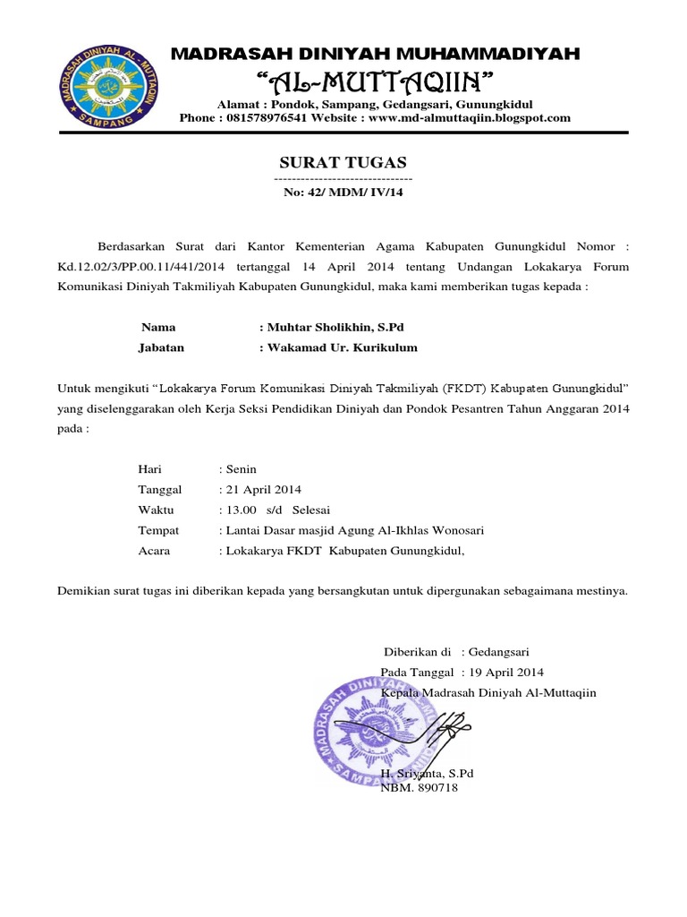 Surat Tugas Pdf