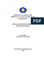 Pedoman Penulisan PKL Prop Ta Elektro Politeknik Negeri Kupang