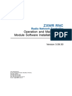 ZXWR RNC (V3.09.30) Radio Network Controller Operation and Maintenance Module Software Installation Guide