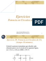 Ejercicios de TEMA II - Teoría CA - Análisis de Potencia en Circuitos de CA