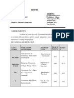 Resume: K.S.Raja Thekkalore Village