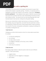 Download 18 Things to Do With a Spelling List by craigbarrett SN2249595 doc pdf