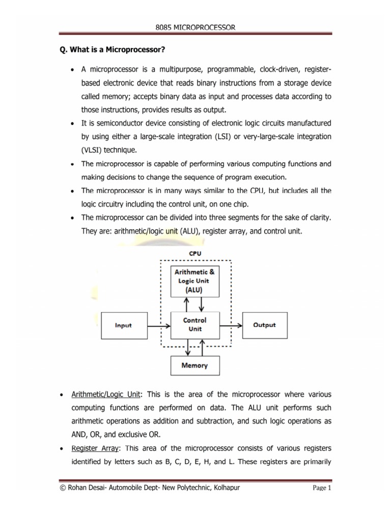 8085 and 8051 | Microcontroller | Instruction Set