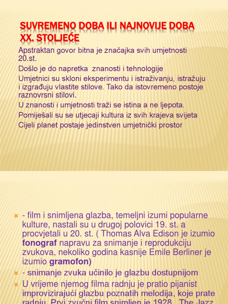 Suvremeno Doba Ili Najnovije Doba | PDF