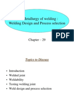 The Metallurgy of Welding: Welding Design and Process Selection