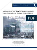 Measurements and Analysis of Electromagnetic Interferences in the Swedish Railway Systems