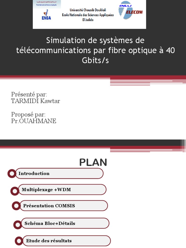 Simulation de télécommunications optiques | PDF | Fibre optique ...