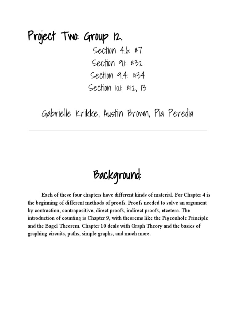 Discreteproject | PDF | Mathematical Proof | Teaching Mathematics