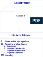 Algoritmike - 2011 - Leksion 1