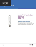 Lucalox Xo Tubular Clear 93270 Lu600 Xo t 40 0