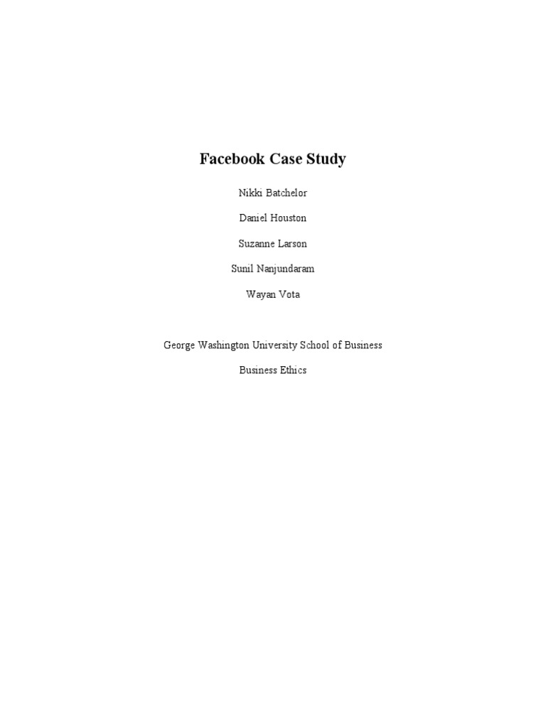 Facebook Beacon Case Study PDF Privacy Facebook