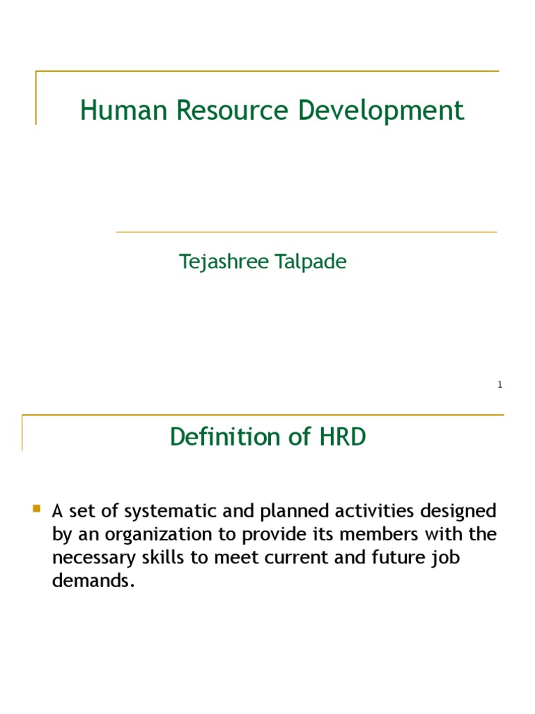 Human Resource Development PDF Competence (Human Resources