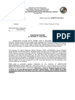 Position Paper 1 Admin Complaint Sample