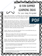 10 Summer Learning Ideas For Your Rising Third Grader
