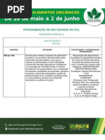 MAPA_Semana Dos Alimentos Organicos_ de 26 de Maio a 2 de Junho