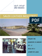 Saudi Leather Industries: Project By, Mamoon. R. Sarang Xii - E Roll No. 6 ADMIN NO. 43735 ADM