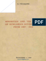 Minorities and The Policy of Hungarian Governments From 1867-1914