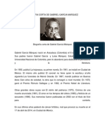 Biografia Corta de Gabriel Garcia Marquez